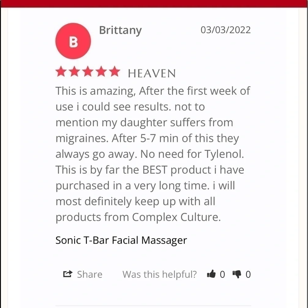 NWOT Complex Culture SONIC FACIAL T bar massager​​​​​ - Picture 4 of 4